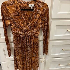 Altuzarra Long Sleeve Snake Print Dress NWT